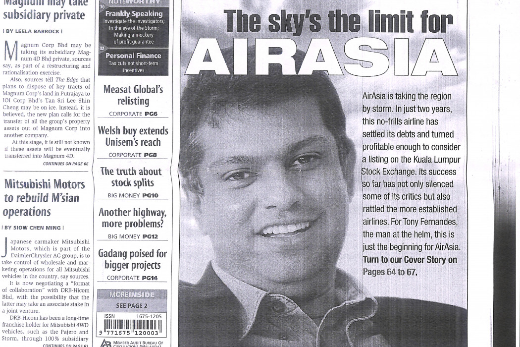 (1) The sky's the limit for airasia