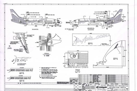 Aircraft Technical Drawings Airasia Museum