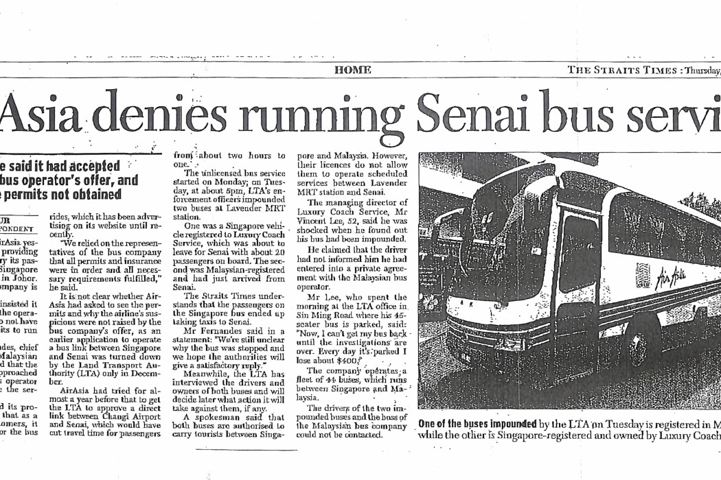 airasia denies running Senai bus service