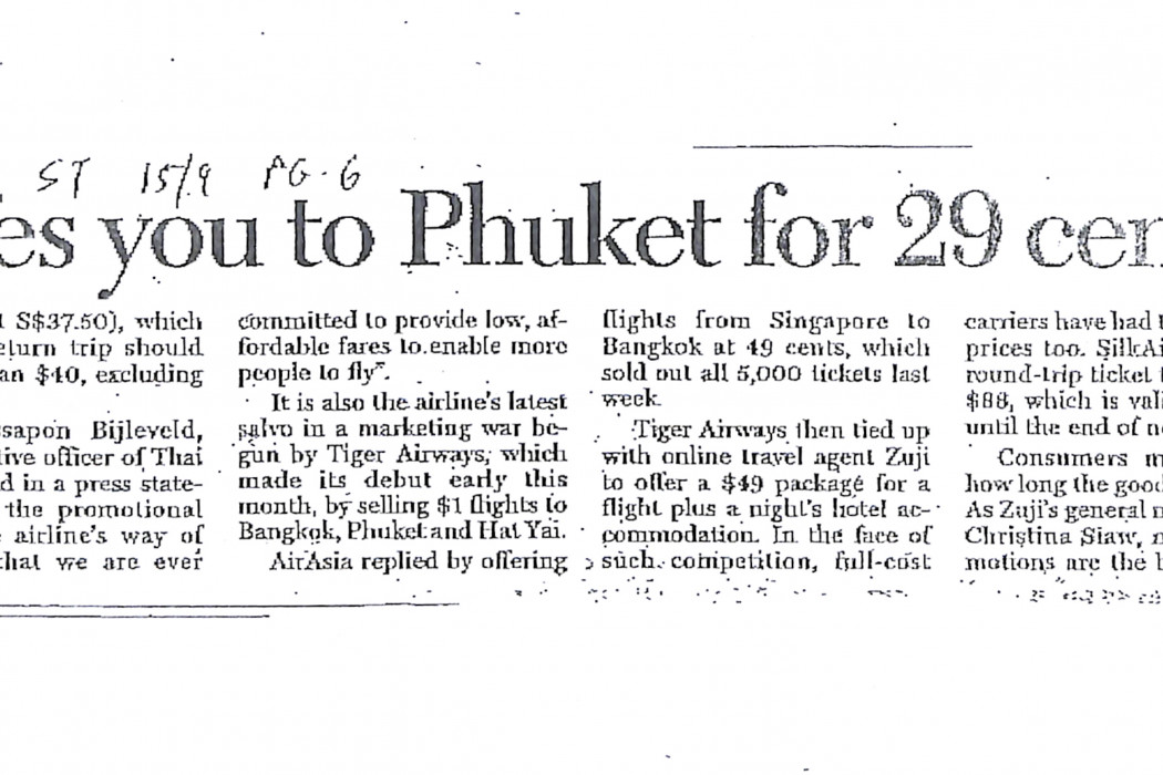 airasia flies you to Phuket for 29 cents
