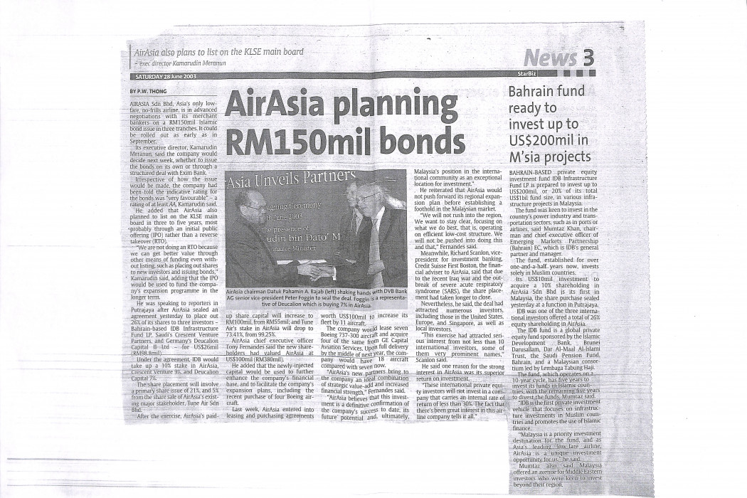 airasia planning RM150mil bonds
