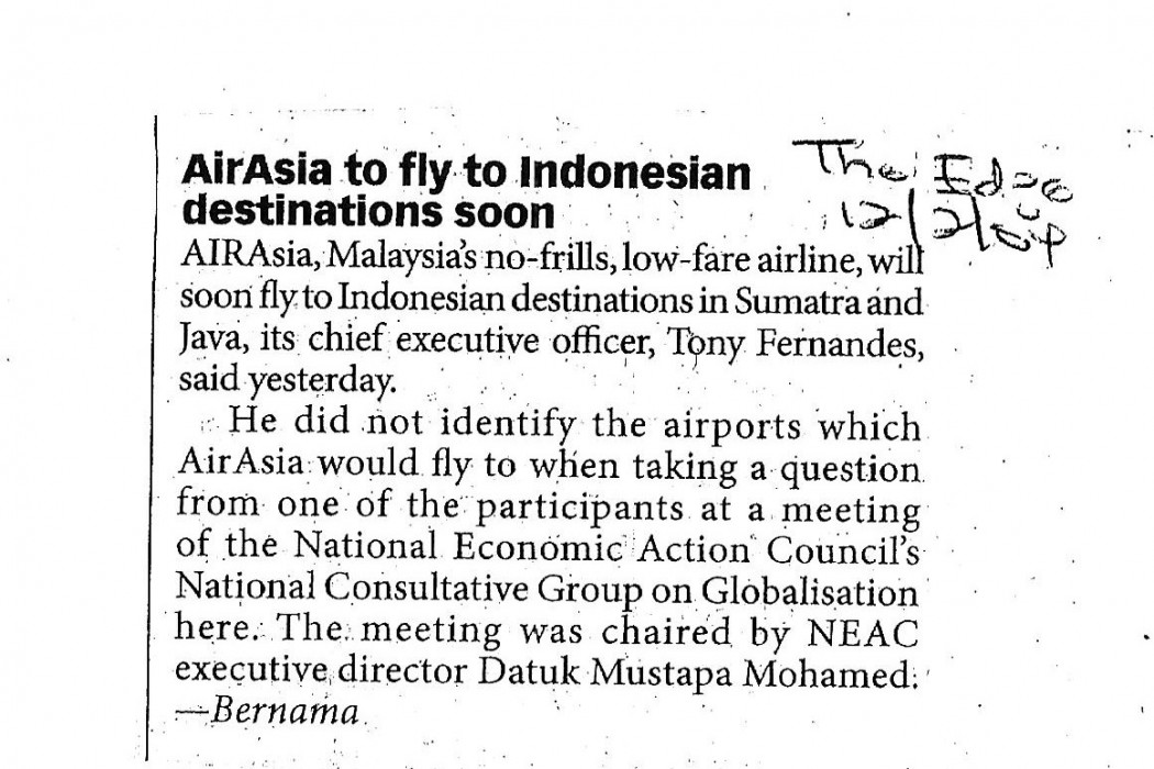airasia to fly to Indonesian destinations soon