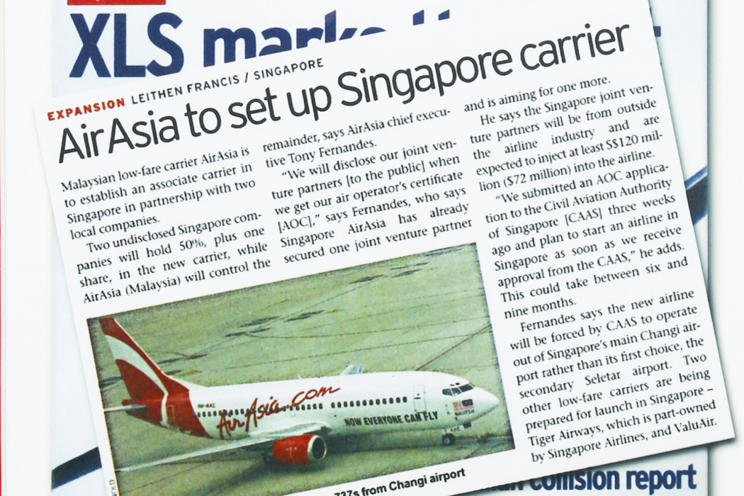 airasia To Set Up Singapore Carrier
