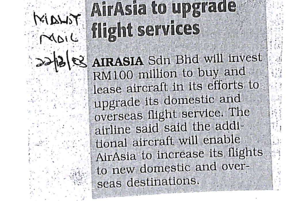 airasia to upgrade flight services