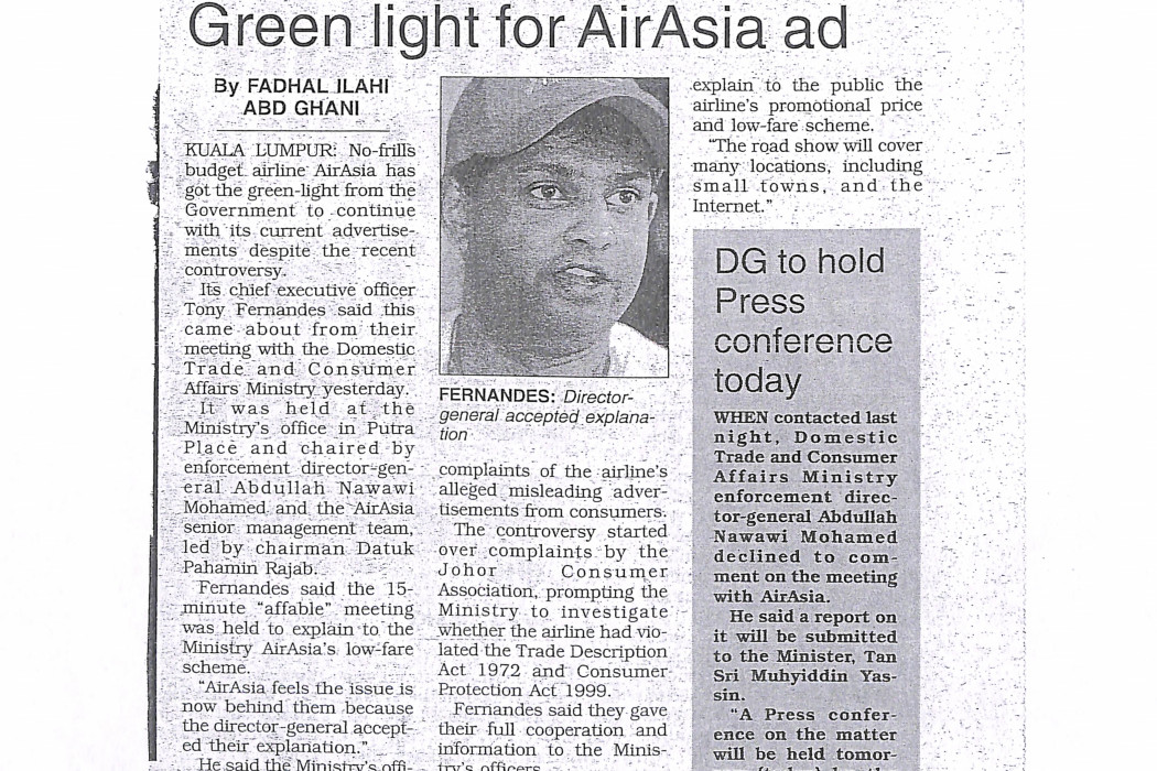 Green light for airasia ad
