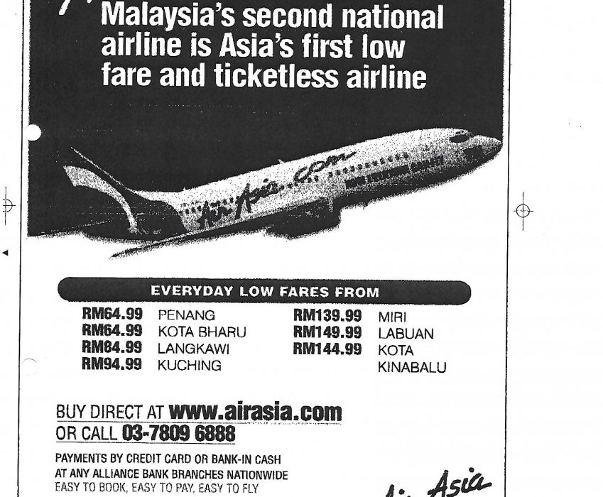 July2002ads_Asia's first low fare and ticketless airline