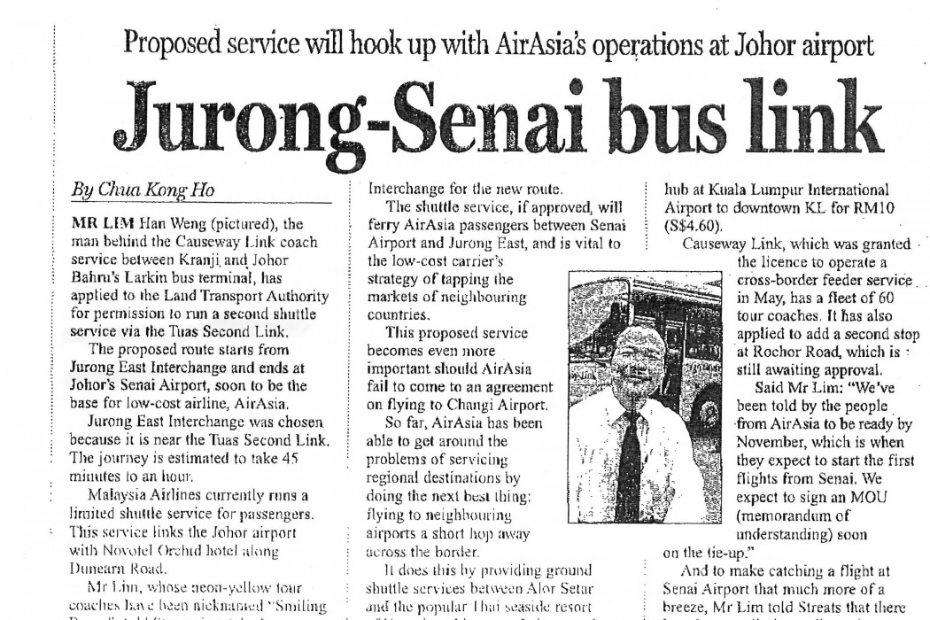 Jurong-Senai bus link