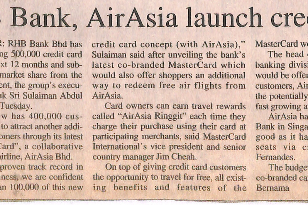 RHB Bank, airasia launch cerdit card (2)