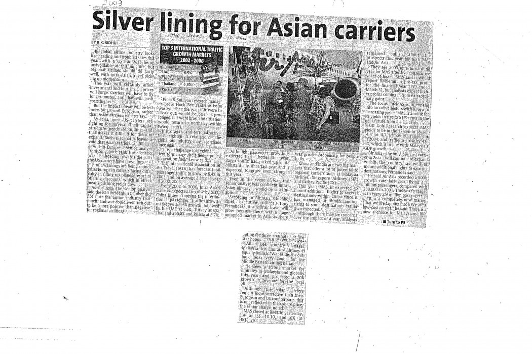 Silver lining for Asian carriers