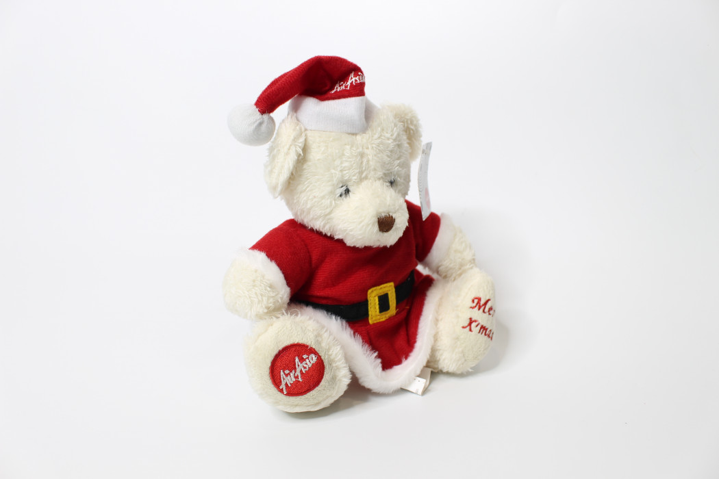 White teddy bear (santa uniform) (2)